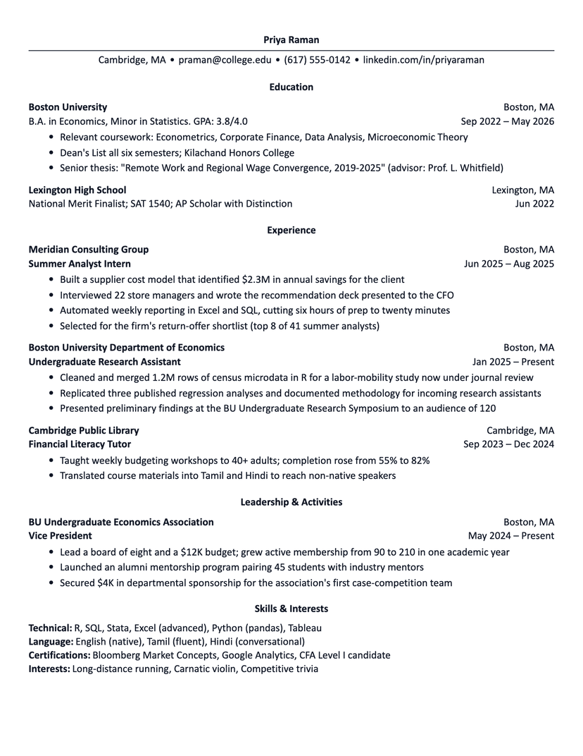 Harvard resume template — ATS-friendly, free Word, PDF and Google Docs download